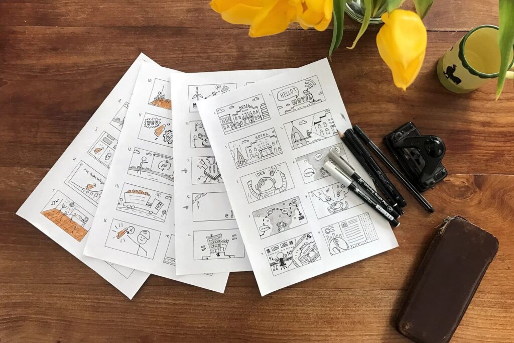 Filmproduktion Ablauf: Storyboard