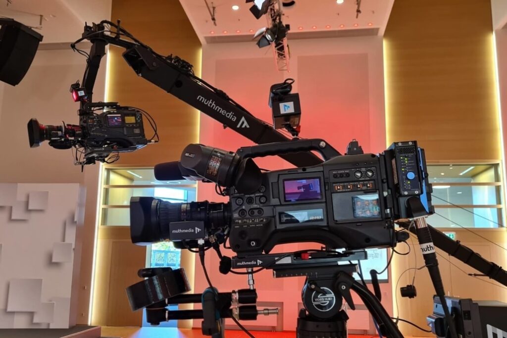 Ein Kamera Setup überträgt einen Multistream