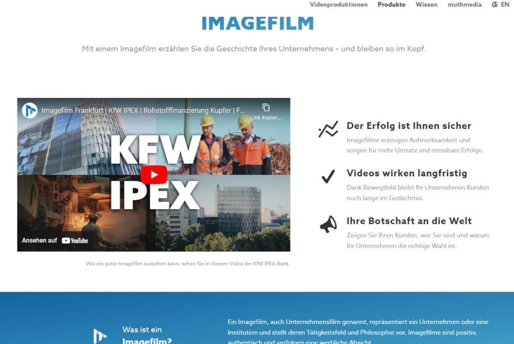 Supporting Video Landing Page