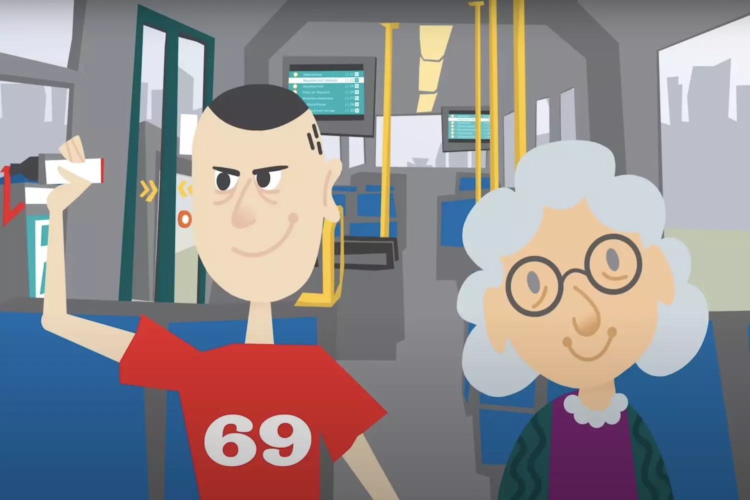Ein Beispiel einer Erklärvideo Animation im Comic-Stil.