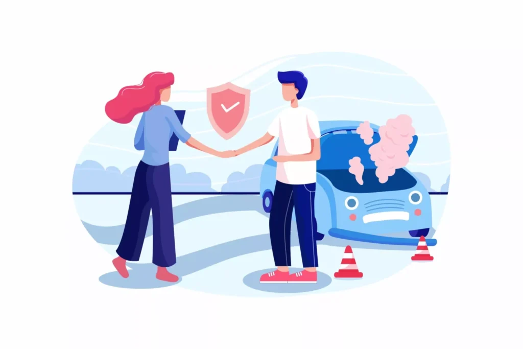 Erklärvideos in der Versicherungsbranche am Beispiel eines Kfz Erklärvideos nach einem Schadensfall am Auto.