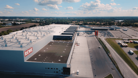 Aufnahme von Drohnenbildern über Frankfurt